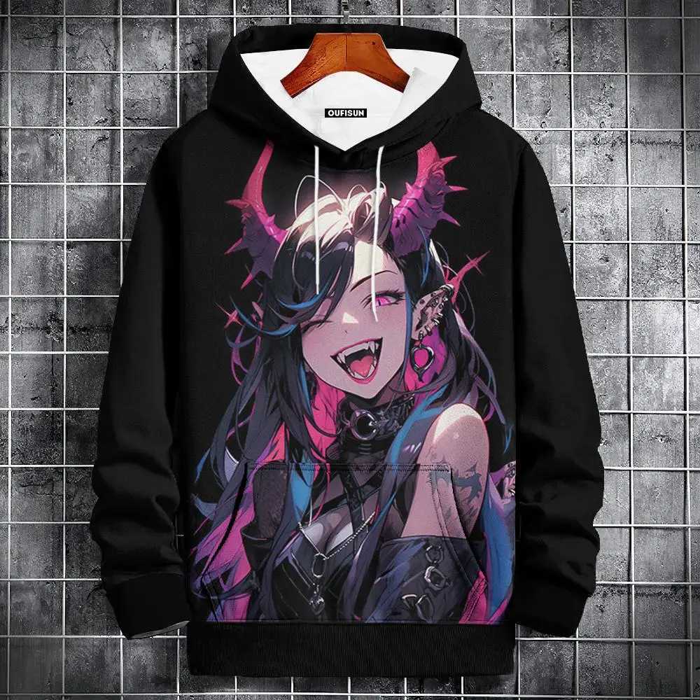 Fashion Mens Hoodie Anime 3d Print Long Sleeve Sweatshirts For Mens Autumn Hoodie Men Women Clothing Oversized Hoodies Pullover W250207