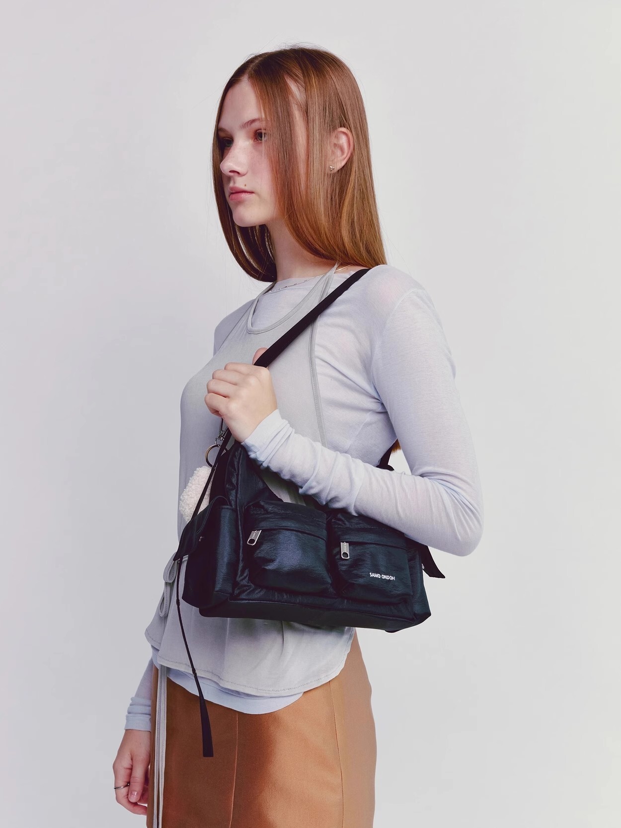 Korean Niche SAMO ONDOH Small Saddle Crossbody Bag, Song Yuqi, Jin Caiyuan, Cui Jungui, Same Style PVC Gender Neutral