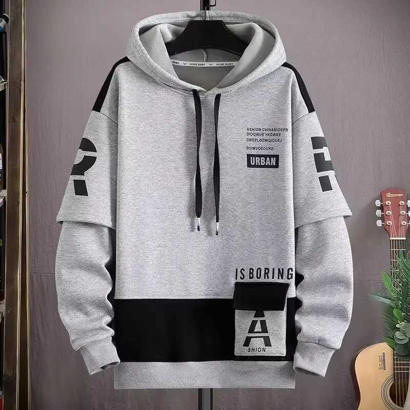 Autumn hot selling mens hoodies cool long sleeved black hoodies high-quality Harajuku street mens clothing sports tops W250207