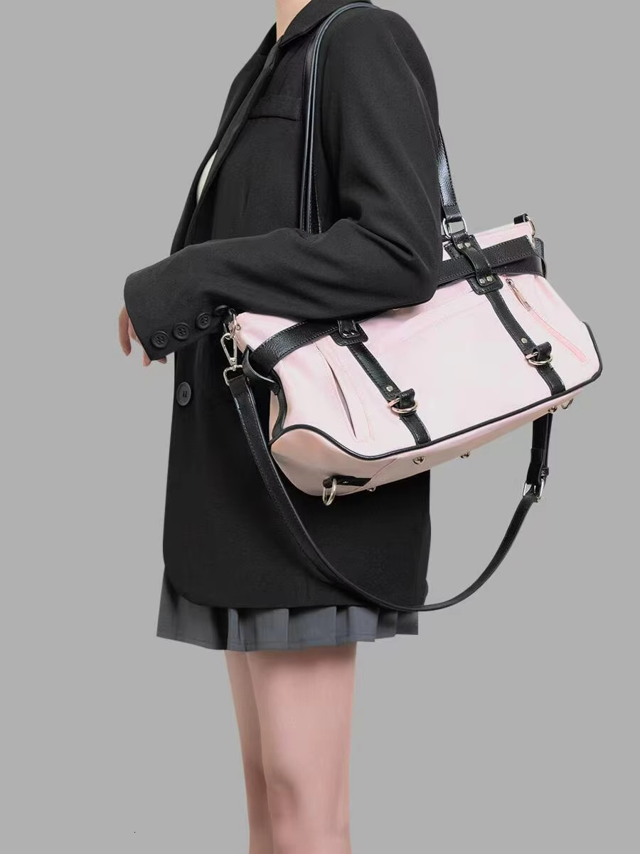 Pink Large Capacity Shoulder Crossbody Bag Women New Versatile Commute Travel Handbag Fashion Hotgirl Undersrm Bags PU Casual