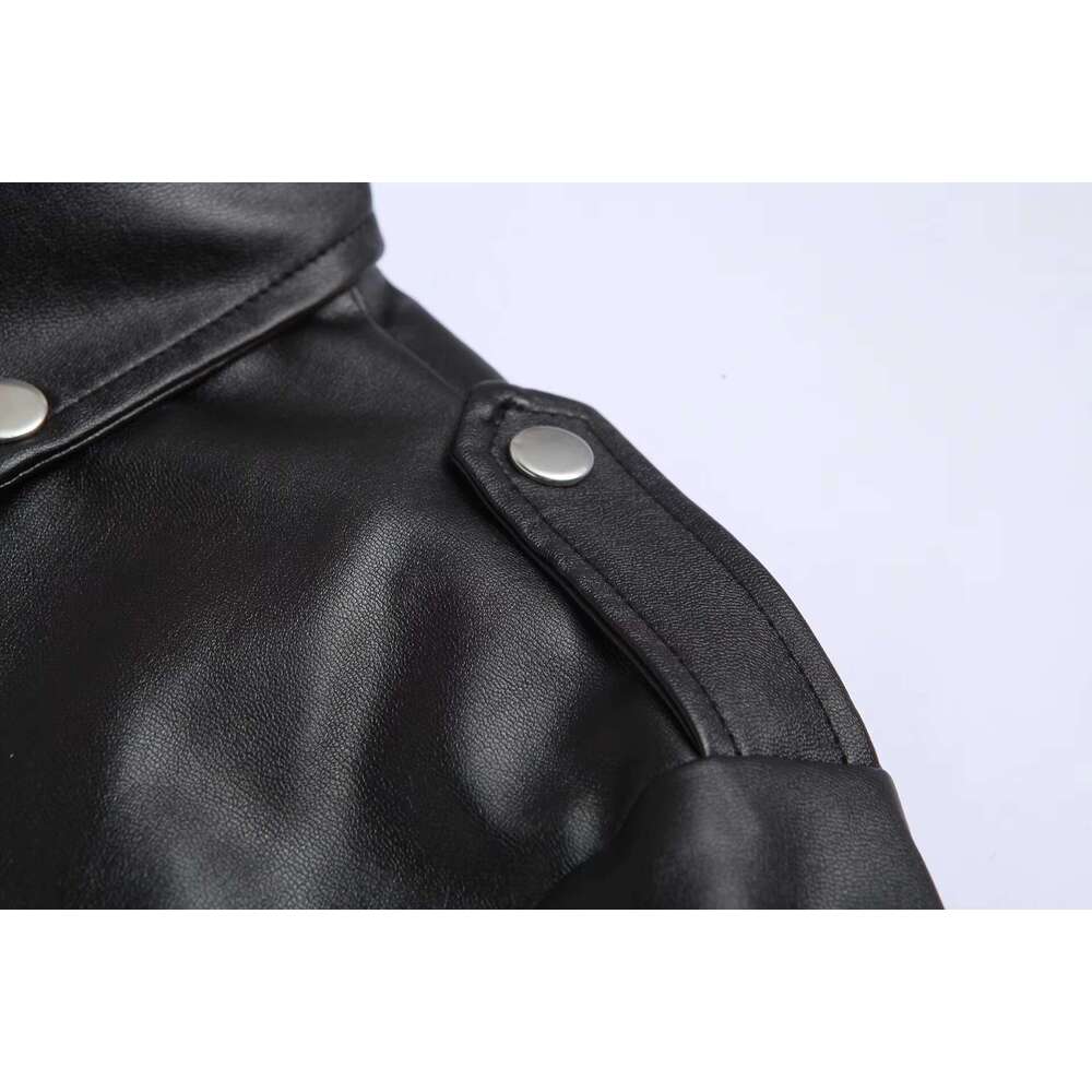 Men's Leather Jacket Men PU Jacket Motorcycle Fashion Slim Fit Leather Coat