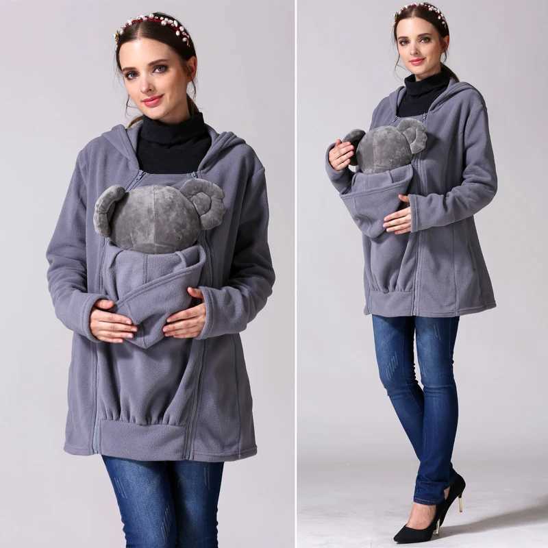 Emotion Moms Winter Breastfeeding Nursing Tops Multi Function Maternity Coat Kangaroo Coat for Pregnant Jacket Maternity Clothes W250207