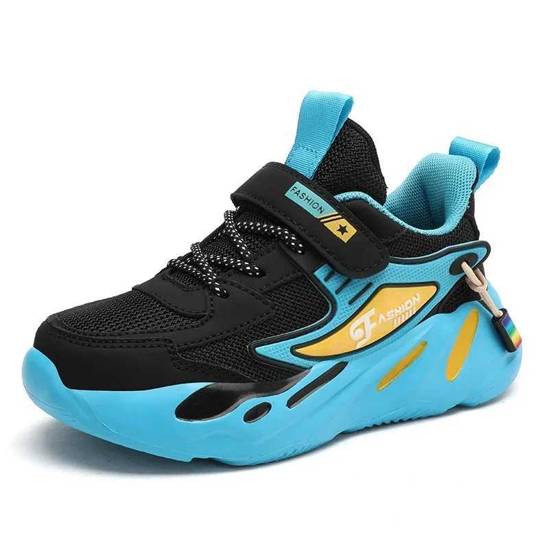 2024 childrens sports shoes mesh breathable running shoes childrens flat casual shoes large size 40 W250407