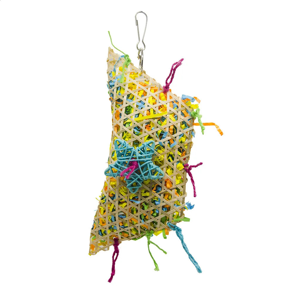 Parrot Shredder Toy Dry Anti-biting Parrot Cage Foraging Toy Chewing Toy with Bell Parrots Toys And Bird Accessories For Pet Toy 250206