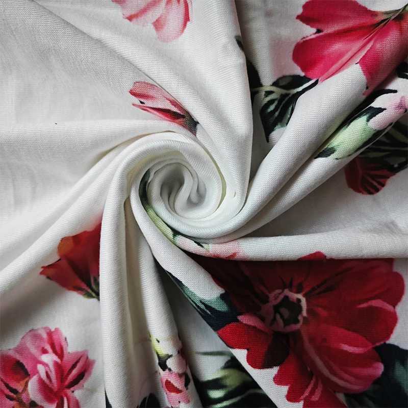 Chic Ditsy Floral Knee-High Dress -V-neckAll-Season Casual Wear Easy-Care Polyester Lining Mid Elasticity FabricXJ2500207