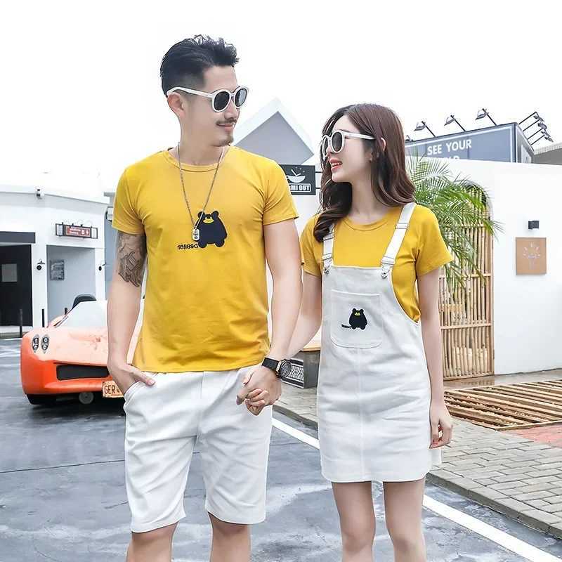 Matching Family Outfits Summer Mum Daughter Strap Dresses Dad Son Cotton T-shirt Shorts Holiday Matching Couple Clothes Seaside W250207