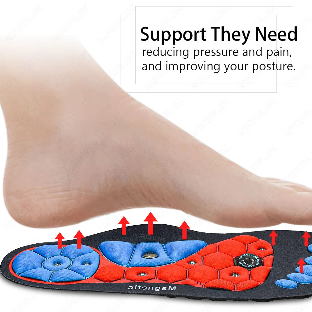 UPAKME Acupressures Insoles Magnetic Insoles for Women Men EVA Foot Massage Orthopedic Acupressures Insoles Pads Unisex Insert 250120