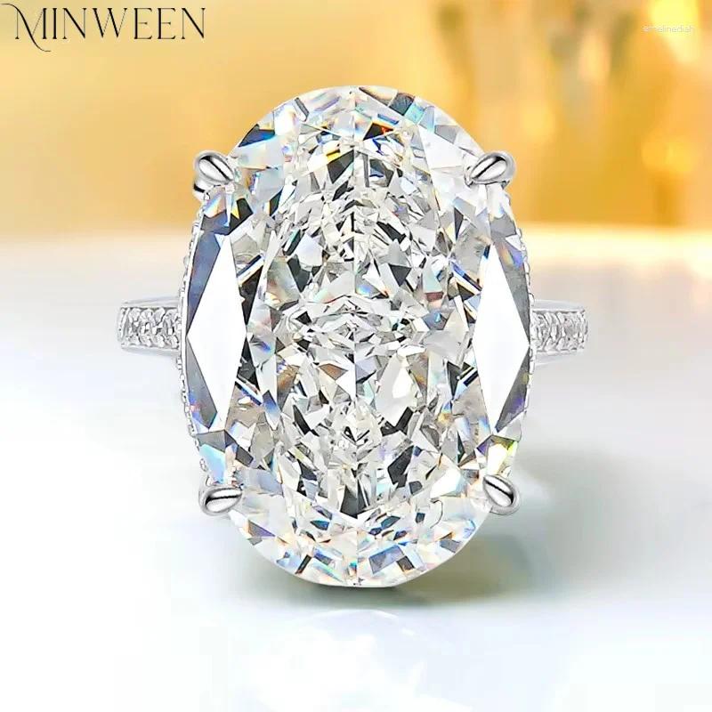 Cluster Rings Big Luxury Lab Diamond Ring 20ct Vintage Silver 925 Jewelry For Women