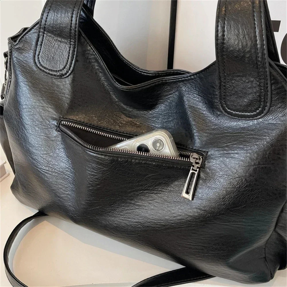 Soft Interior Compartment Shoulder Bags High Quality Contrasting Colors for Women Fashion Zipper Pu Womens Handbags 250206
