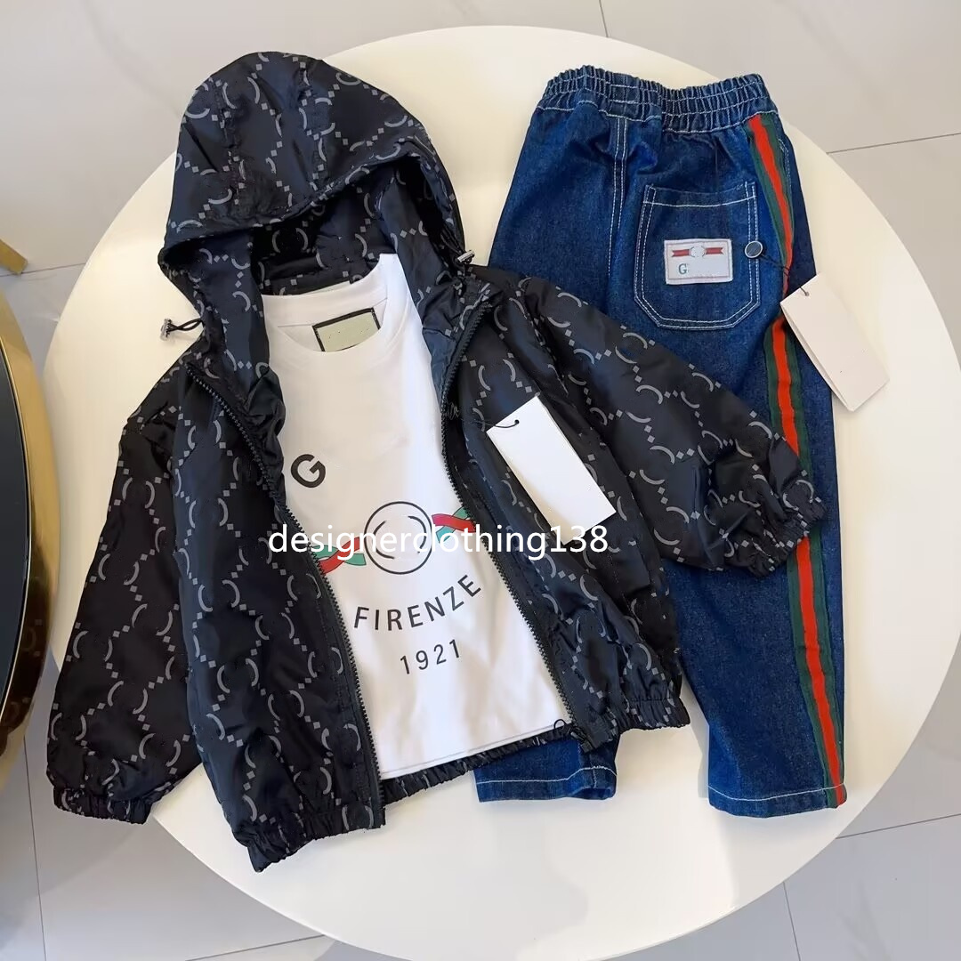 2025 New winter kids brand set Designer high quality children's set warm windproof jacket set size 90-160CM D7