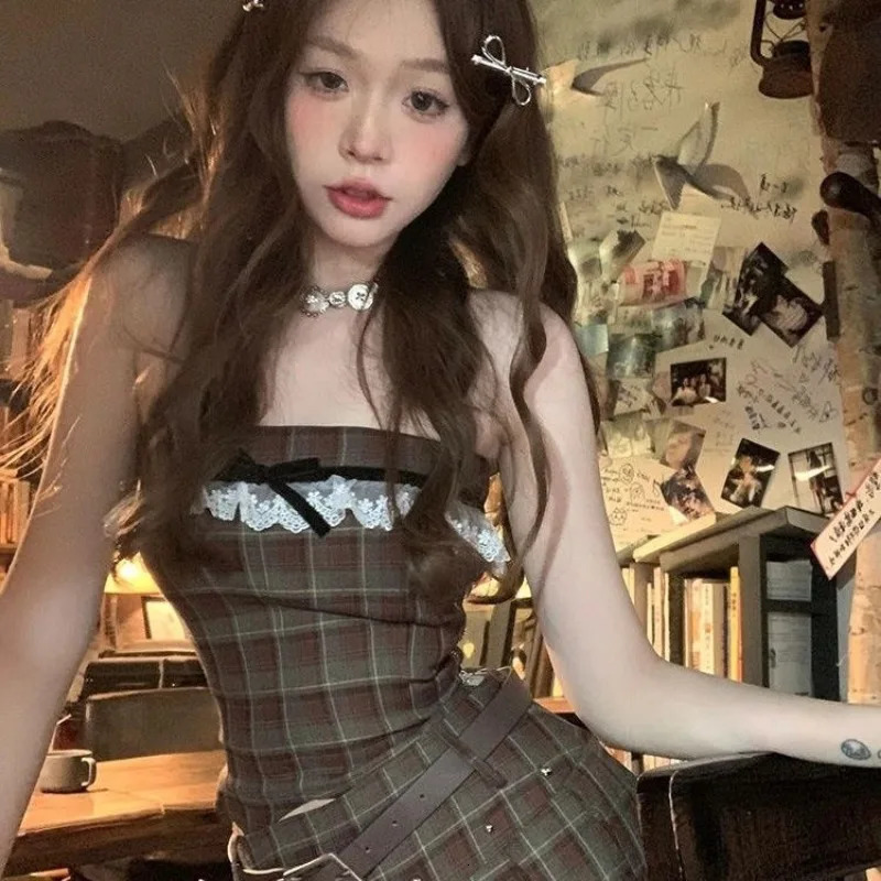 Mini Sexy Short Woman Outfit Mature Slim Fit Pleated Skirt 2 Pieces Sets for Women Night Club The Function of Matching Full 250206