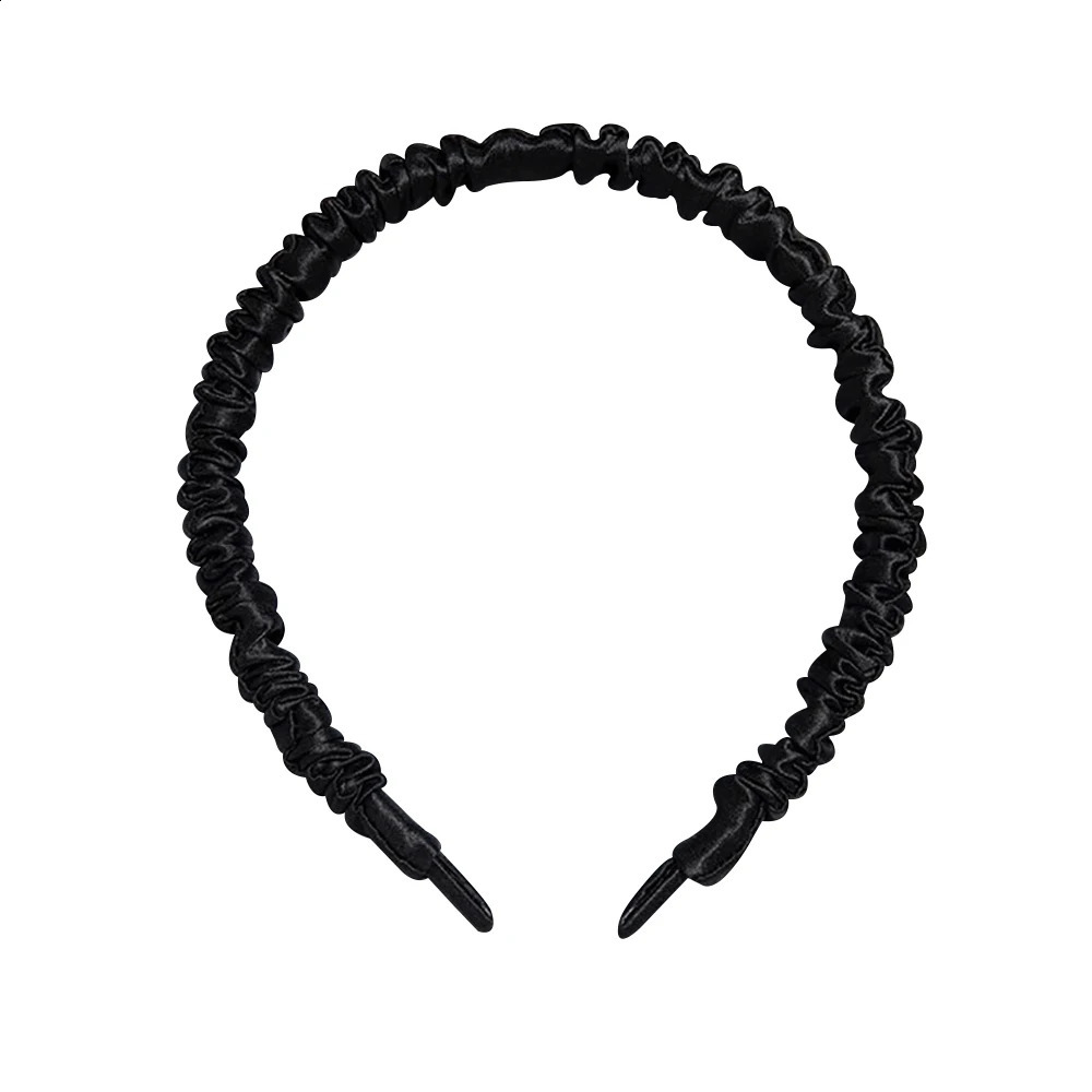 100% Natural Mulberry Silk Headband Silk Elastics Hair Hoop Band Headwear Hairbands for Women Girl Hair Accessories 250207