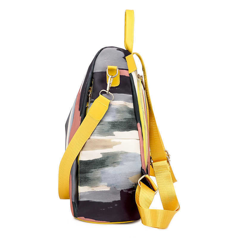 Womens new backpack Oxford cloth backpack large capacity anti theft bag casual womens bag three use shoulder bag