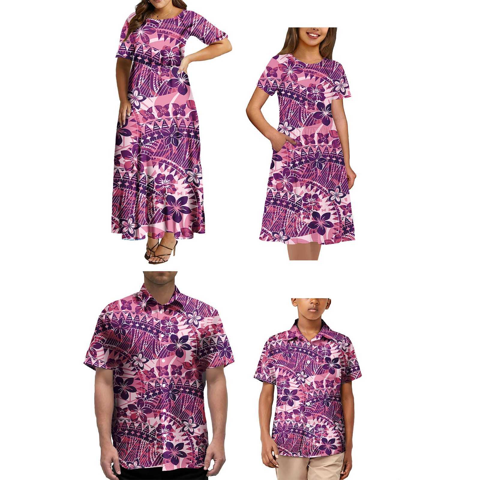 Mother Daughter Matching Clothing Island Dress Family Polynesian Tribal Print CUSTOM Matching Outfits For Family W250207