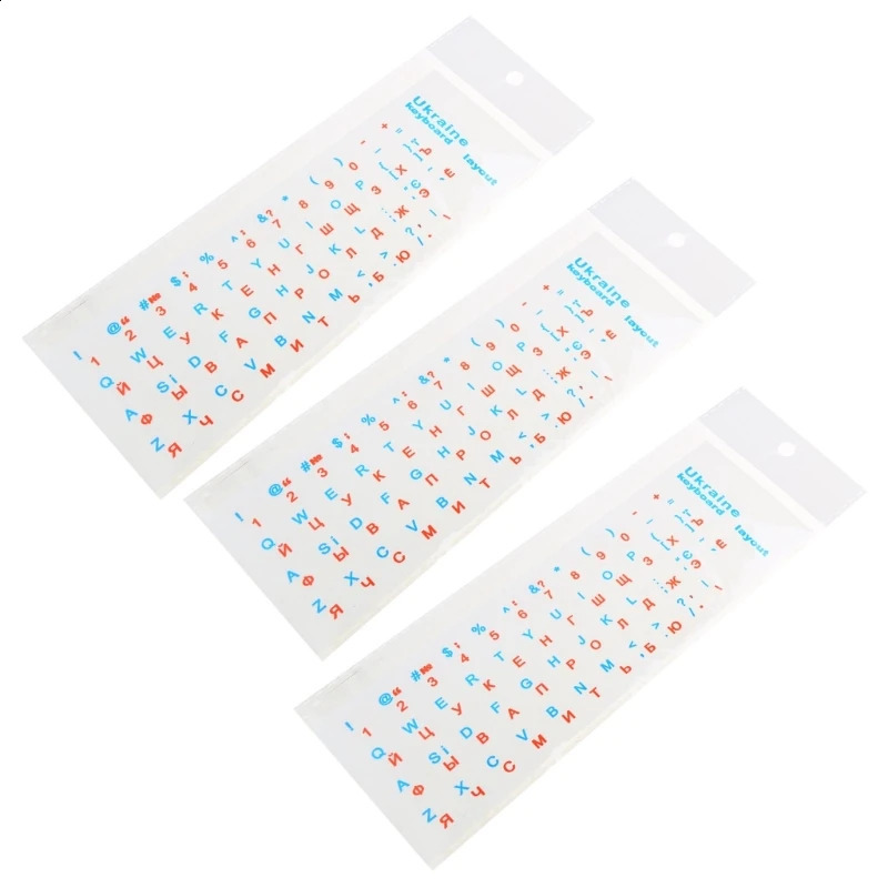 Ukrainian Keyboard Stickers Ukraine Black Transparent Background with WhiteColor Lettering for Computer Keys 250108
