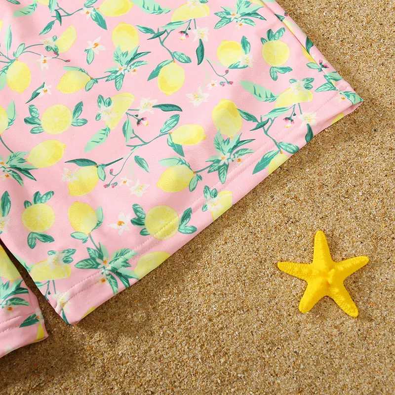 Family Baby Mom and Dad Son Daughter Clothing Fruit Printed Bikini Beach Swimsuit Family Matching Swimsuit W250207