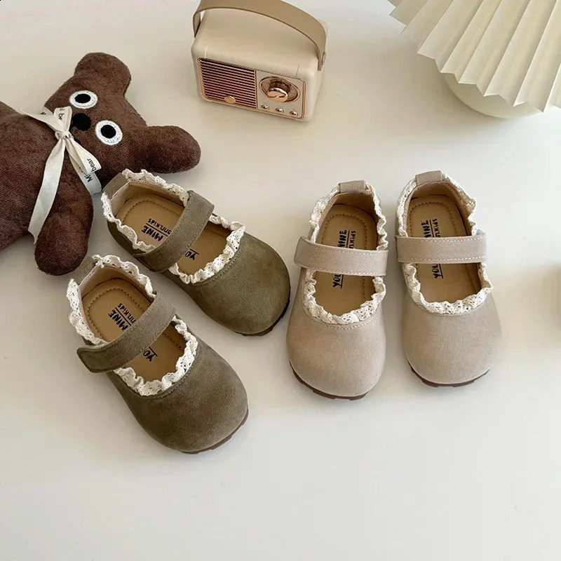 Children Flats Shoes Spring Autumn Shallow Girls Shoes Soft Sole Non Slip Kids Princess Shoe Lightweight Toddler casual Shoes 250206