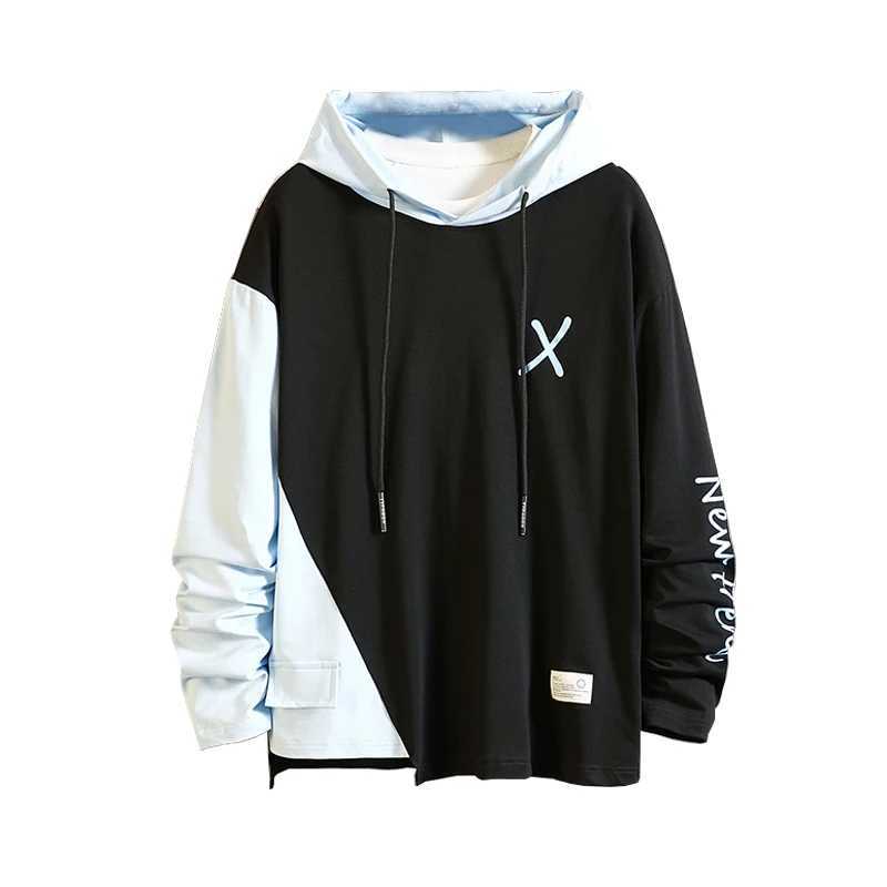 Fashion Style Casual 2023 Spring Autumn Black Hoodie Sweatshirt Mens Hip Hop High Streetwear Clothes Plus Size 6XL 7XL W250207