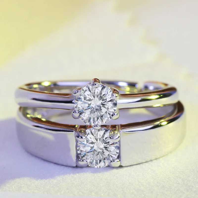 Classic Couple Rings For Men Women CZ Stone Trendy Wedding Lovers Ring Jewelry Romantic Valentines Day Present Ring Accessory W250207