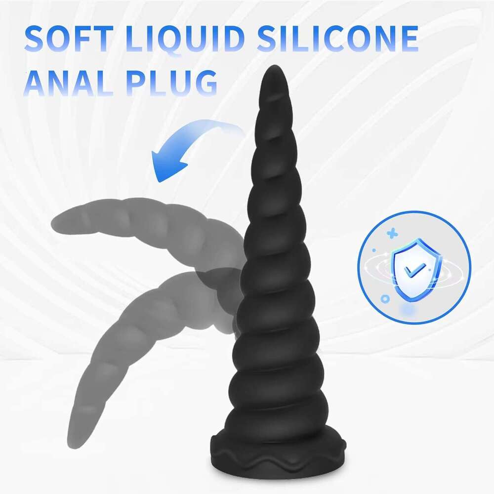 Stretcher Trainer Big Anal Beads Adult Sex Toys for Women and Men Large Butt Plug Training Cone Liquid Silicone
