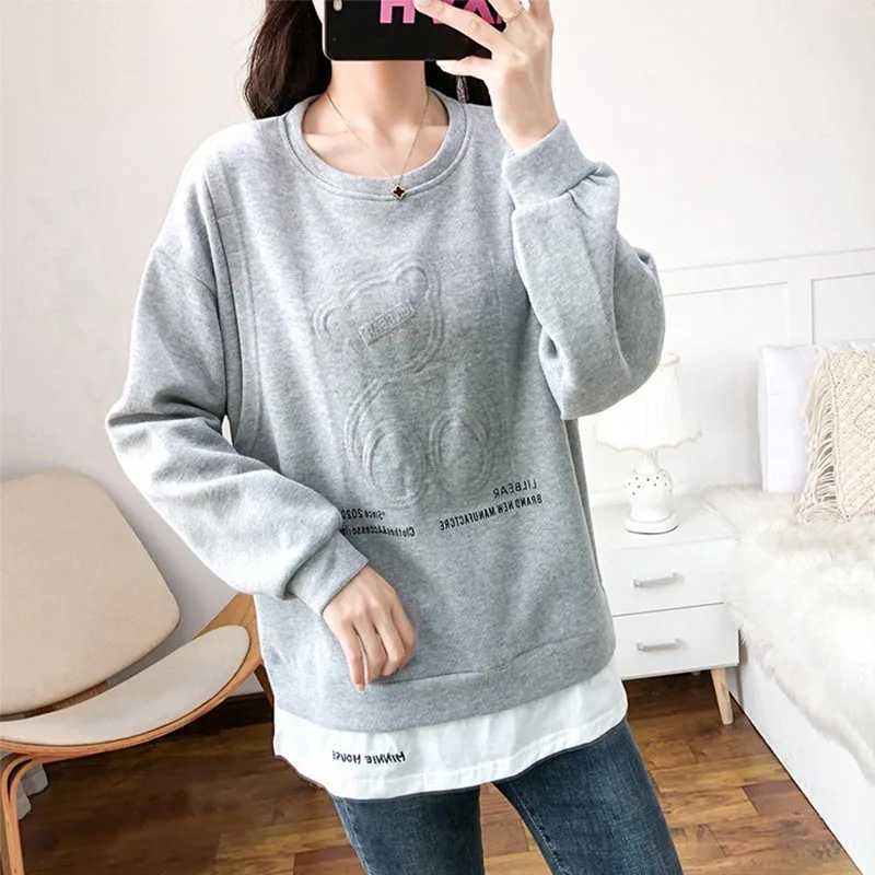 Spring and Autumn Breastfeeding Clothes Sweatshirt For Pregnant Women Nursing Mothers Hoodies Pregnancy Clothes Maternity Clothe W250207