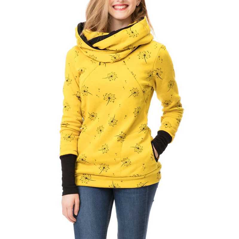 Maternity Nursing Hoodie Sweatshirt Winter Autumn Pregnancy Clothes Pregnant Women Breastfeeding Sweater Shirts T Shirt Top W250207