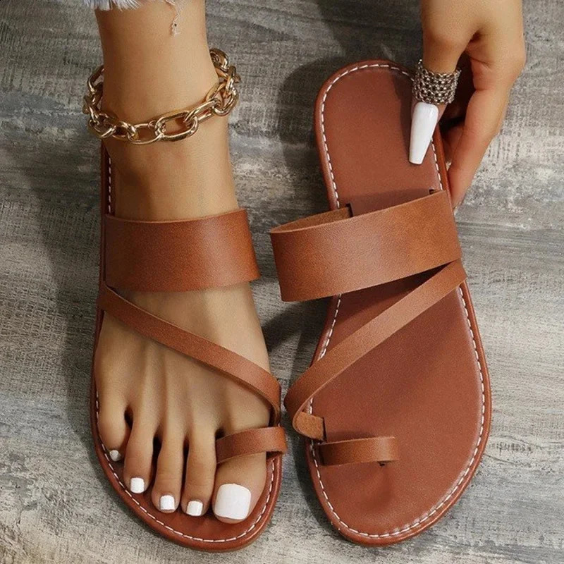 Women Minimalist Thong Sandals Fashion Flat Summer Outdoor Beach Vacation Leisure Woman Shoes 250219