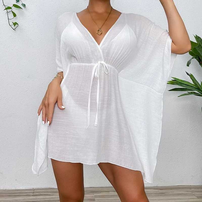 Summer Beachy Cover Up BIKINI Women Beach Dress Cover-Ups Swimsuit Fashion Loose Solid Beachwear Bathing SuitXJ2500207
