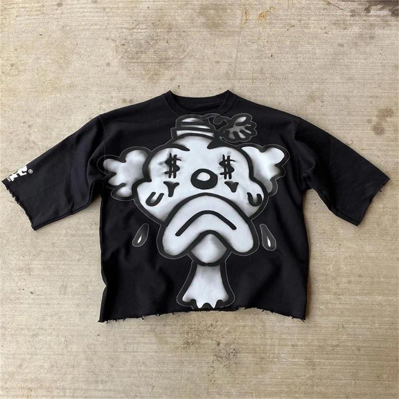 Mens Streetwear Tees Flame Letter B Graphic Cropped T-Shirt, Vintage Metal T Shirts, Oversized Cotton Tee for Men and Women