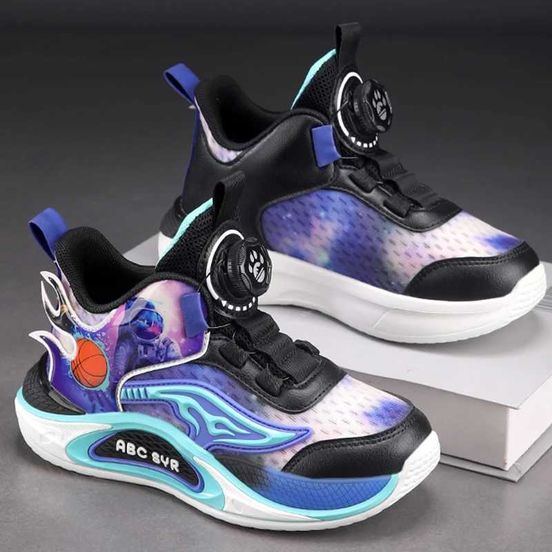 High-qu Childrens Casual Shoes Spring New Rotating Buckle Sneakers Outdoor Wear-resistant Anti Slip Running Shoes for Kids W250207