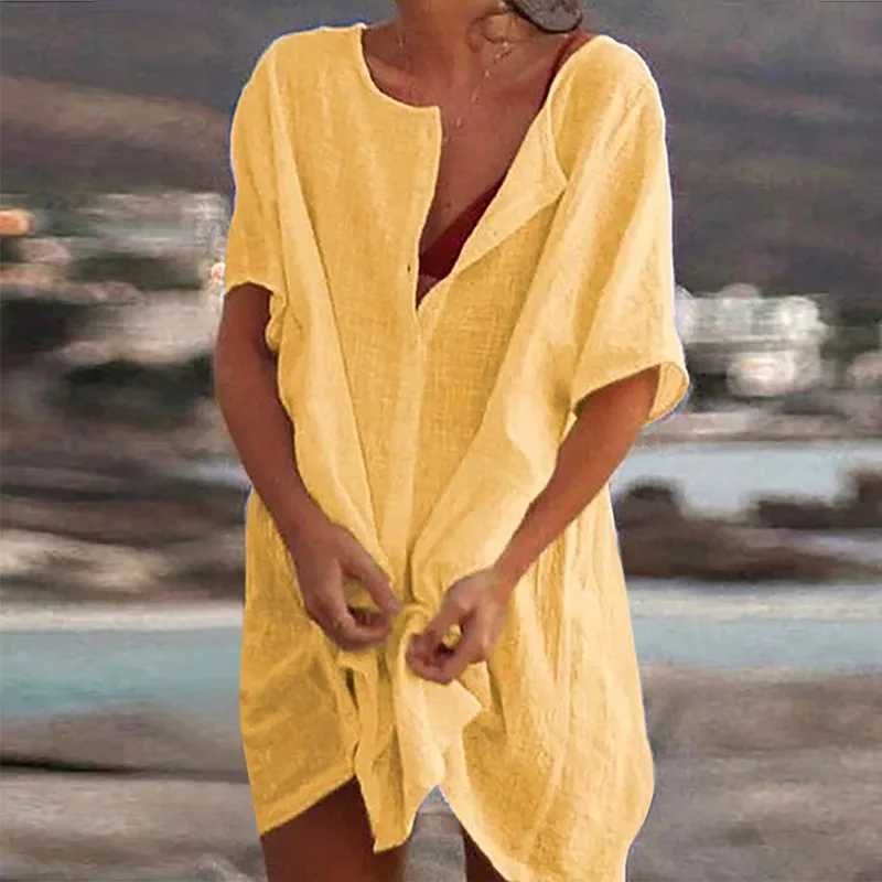 Cotton Womens Vintage Sexy Dress White Oversize Casual Beach Mini Dresses 2023 Summer Maxi Dress Robe De Soire Orange VestidosXJ2500207
