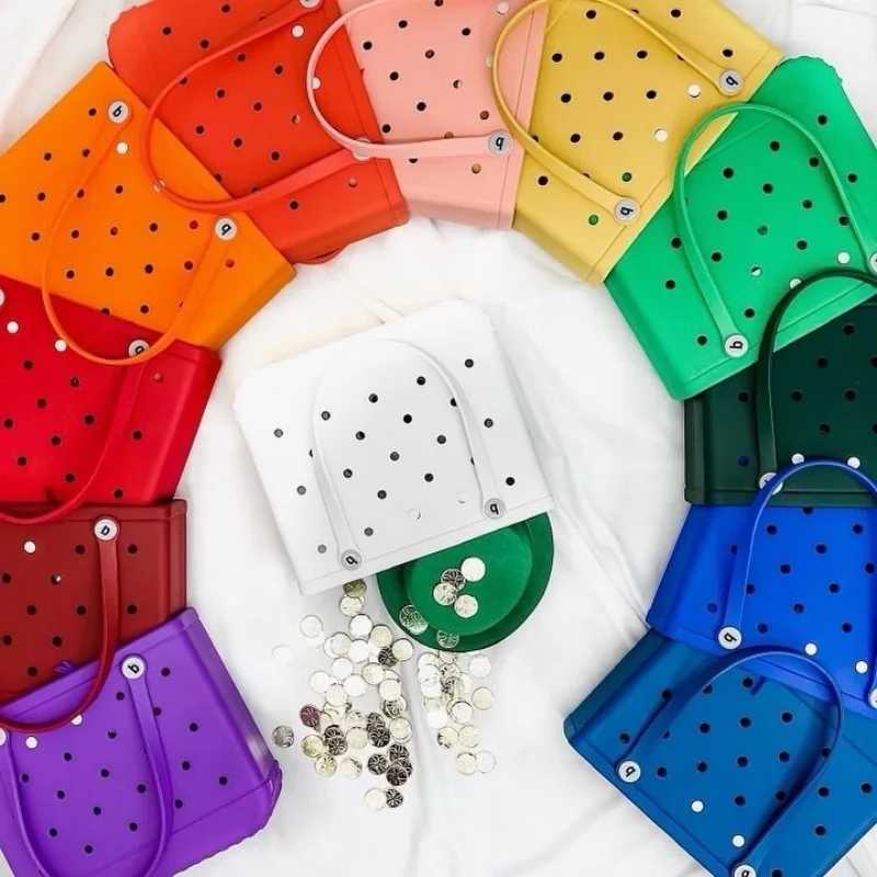 Beach Bogg Bag Waterproof Summer EVA Large Capacity Tote Shoder Handbag Cute Basket Fi Wen Picnic Shopping Outdoor Gift Z250122
