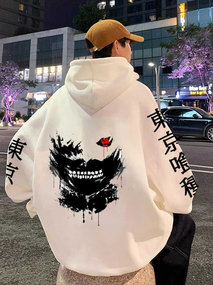 Anime Hoodie Mens Fashion Warm Sweatshirt Graphical Printed Hip Hop Hoodies Casual Streetwear Spring Autumn New Hoody W250207
