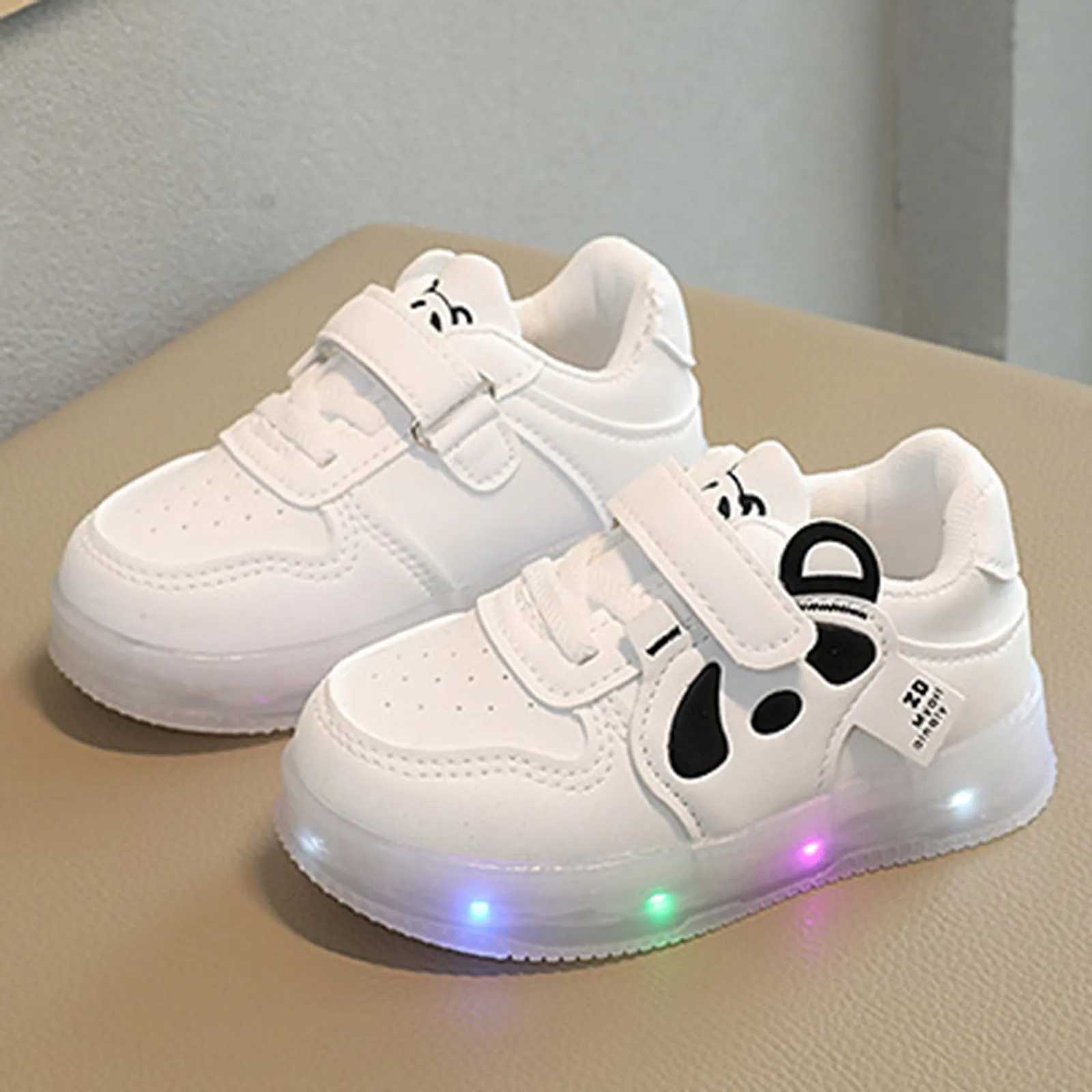 LED Kids Shoes For Girls Cute Shoes Baby Girl Kaii Canvas Shoes Soft Bottom Sneakers Casual Shoes Boys Flat ShoesXJ250207