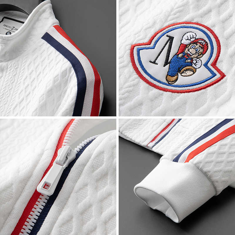 Mens Jackets Outdoor Jacket Designer Mens 2025 Autumn New Cardigan Coat Men's Trend Chapter Embroidered Sports Casual Hoodie Men Y250207