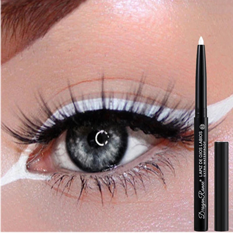 MattePearlescent Eyeliner Gel Pencil Smooth Waterproof White Black Eye Liner Lying Silkworm Pen Cream Makeup for Eyes 250206