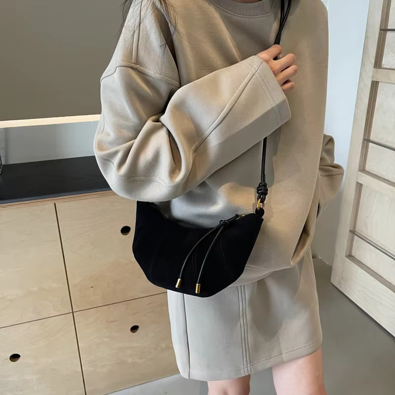 Retro Solid Color Splicing Leather Shoulder Women Korean Fashion Handbags And Purses Lady Crossbody Bag PU Casual