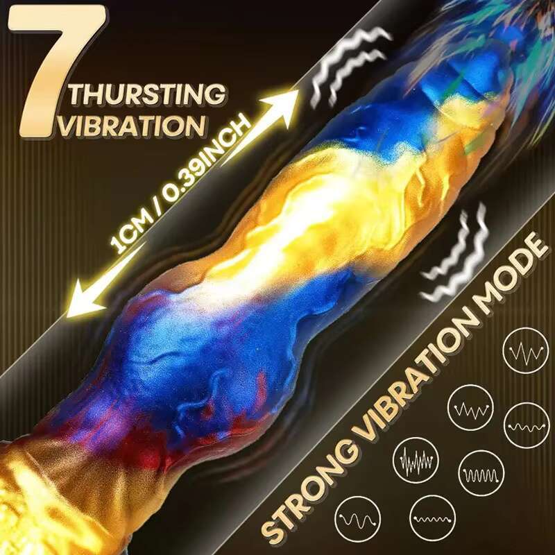 7 Mode Thrusting Huge Thick Anal Vibrator Remote Control Birds Monster Dildo Suction Cup Sex Toys For Women