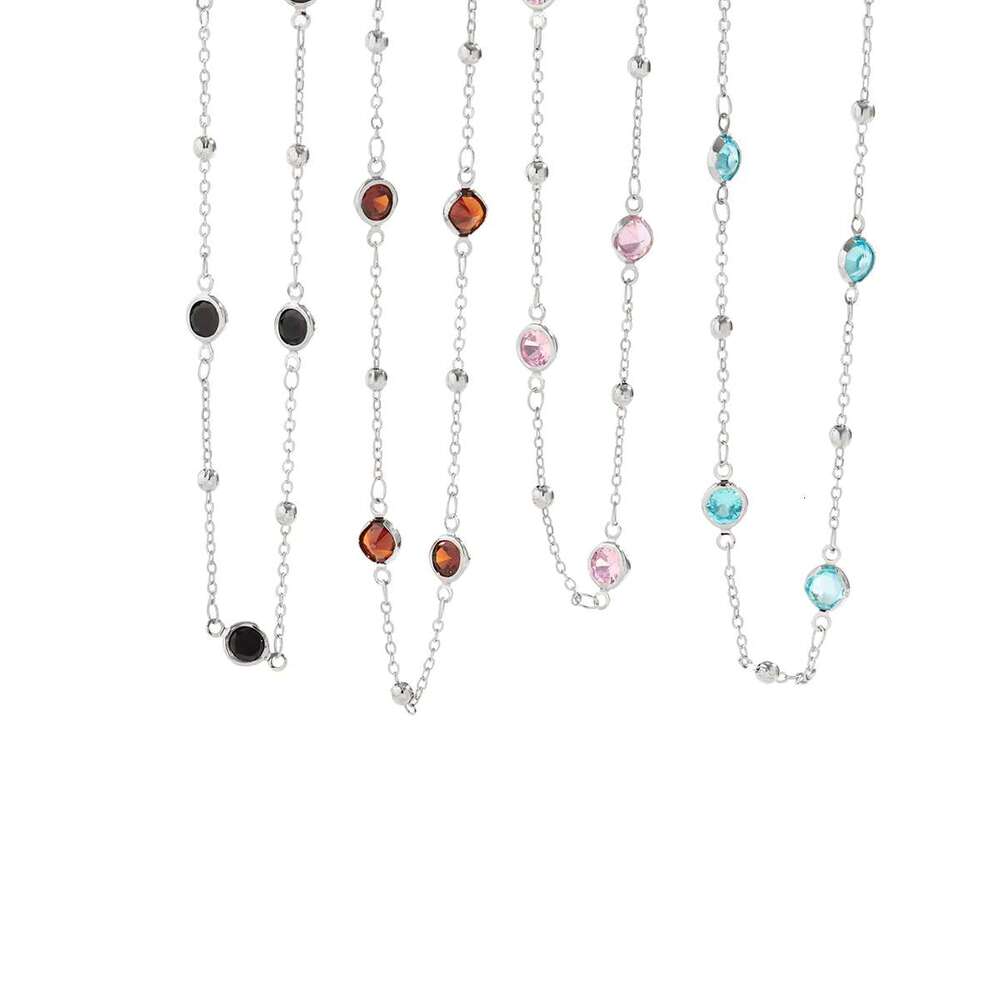 Salircon Minimalism Sier Color Metal Slim Belly Waist Chain Fashion Crystal Glass Summer Women Sexy Bikini Body Jewelry