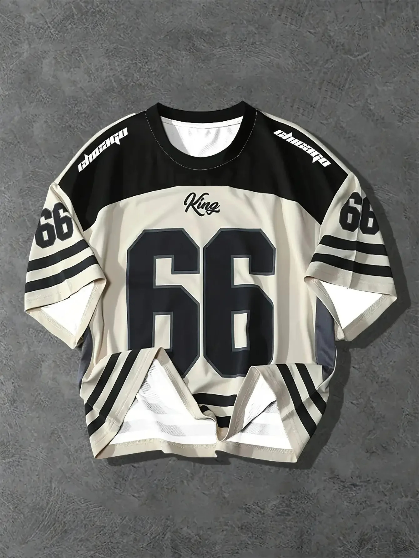 Mens Casual Crew Neck TShirt Chicago Alphabet Printed Pattern Polyester Pullover for Summer Daily Outdoor Street Wear Clothing 250207