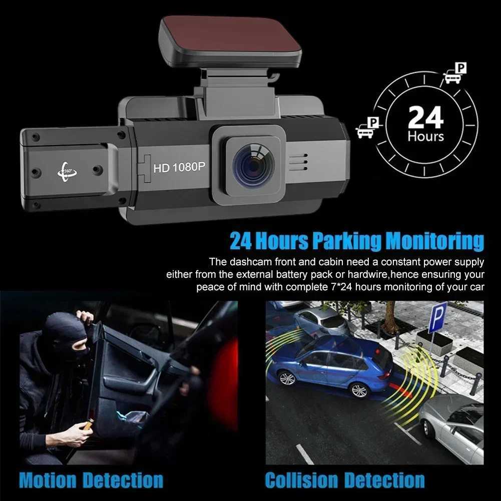 Car DVRs 3 Lens Dash Cam 3 inch Screen 170 DVR Dash 1080P HD Camera Car Driving Recorder Night Vision Cycle Video Drive Recorders car dvr H250206