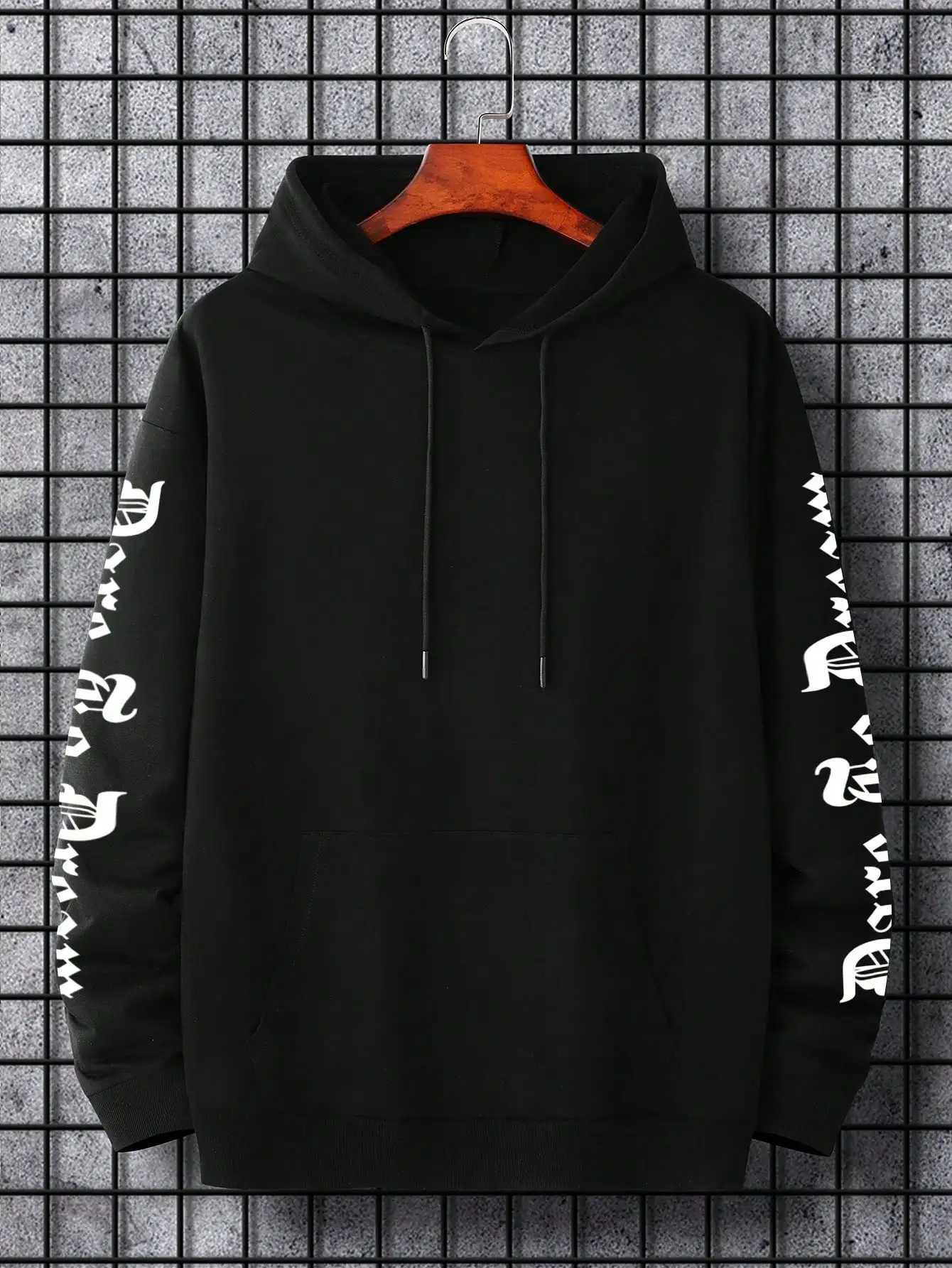 Dare Go Dream Art Words Printed Male Hoodies Street Fleece Clothing Man Hip Hop Autumn Pullovers Streetwear Hip Hop Streetwear W250207