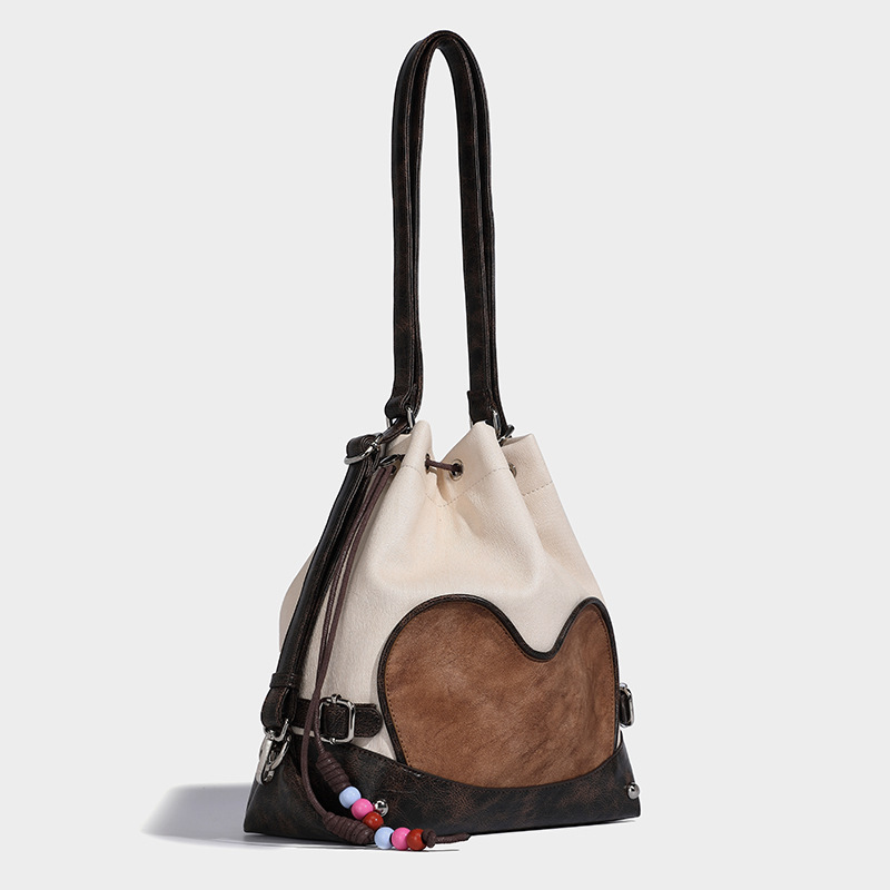 Bag 2024 Autumn New Small Backpack Tote Stray One Pack Multi Purpose Drawstring Relaxation Bag Women's Cross Shoulder