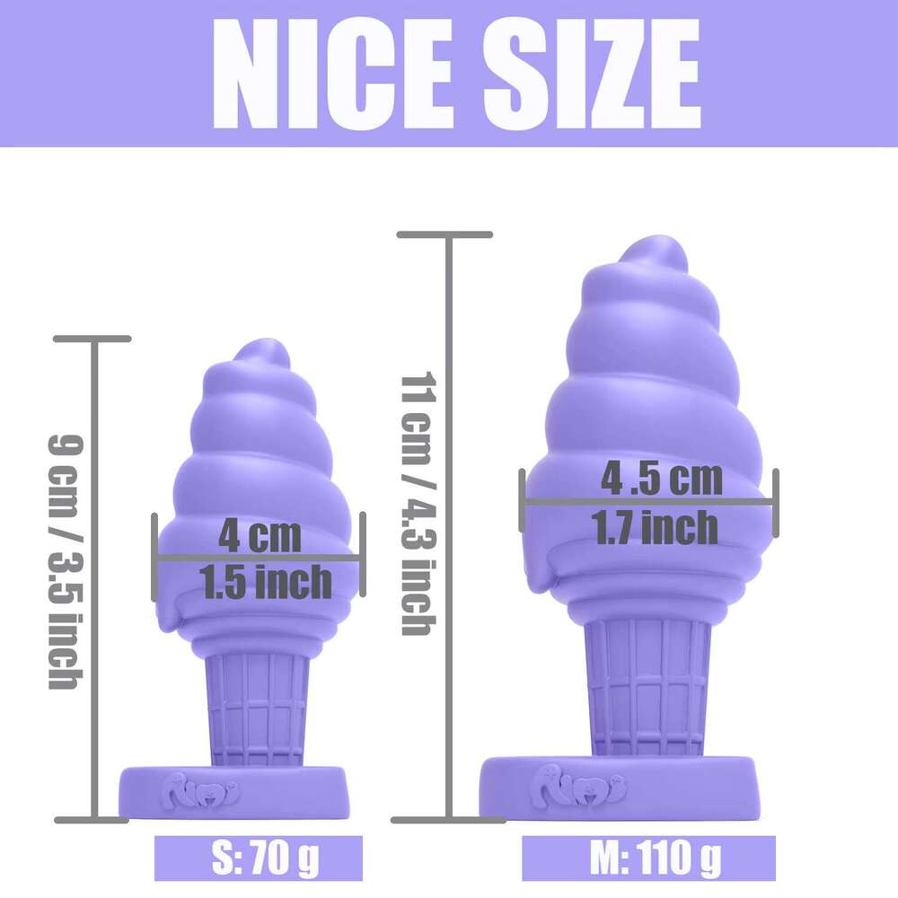 Ice Cream Shaped Asshole Plugs Fetish Stimulation Neutral Anal Sex Toys Adult Men Women