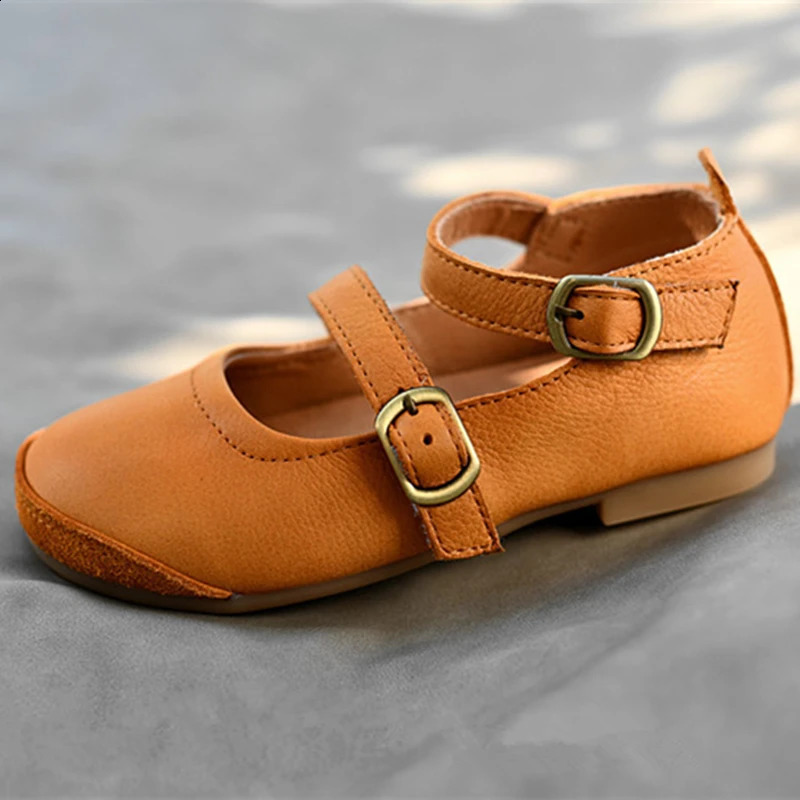 Genuine Leather Girls casual Shoes Autumn Children Shoes Student school Shoes High quality Infant Shoes Non-slip Princess Shoes 250206