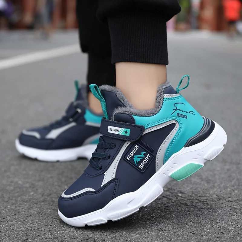 Hot Winter Sneakers For Boy Trendy 2023 Childrens Sneakers Comfort Fur Warm Casual Shoes Kids Running Sneakers sneakers boy W250207