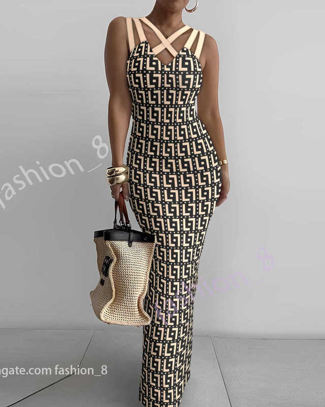 Fashion Casual Dresses Plus Size Luxury Designer Dress for women New best-selling white camisole slim fitting long skirt Woman Slim Outwears Summer Dress