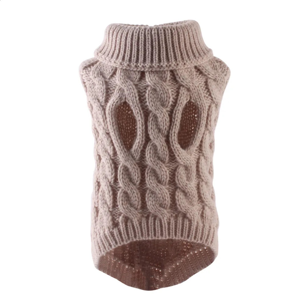 Dog Sweater Coat Pet Winter Jumper Cat Vest Warm Soft Knitting Wool Turtleneck Crochet Clothes for Small Medium Chihuahua Outfit 250206