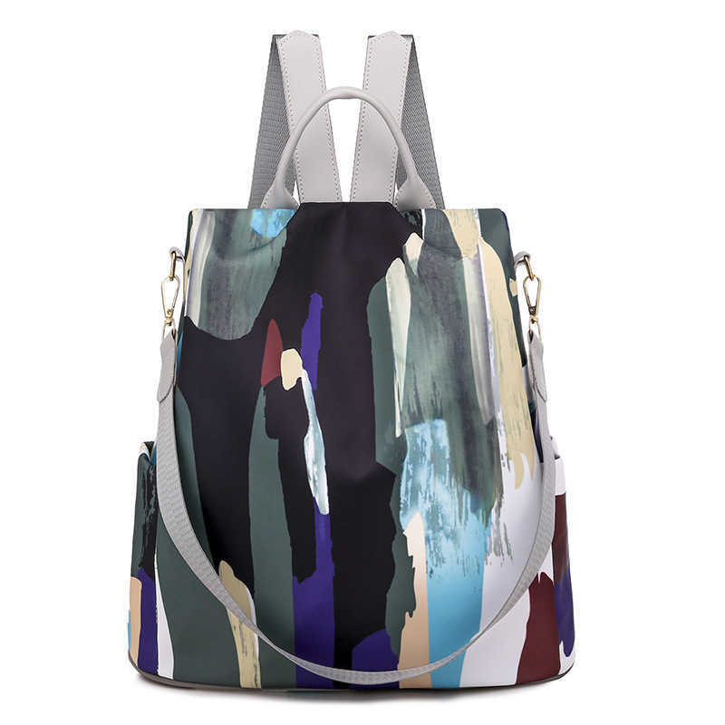 Womens new backpack Oxford cloth backpack large capacity anti theft bag casual womens bag three use shoulder bag