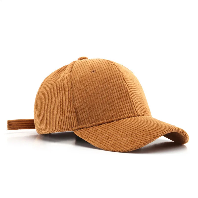 Corduroy Baseball Cap For Women Men Cotton Solid Color Sunhat Sport Caps Autumn Warm Fashion Hip Hop Fishing Hat 250206